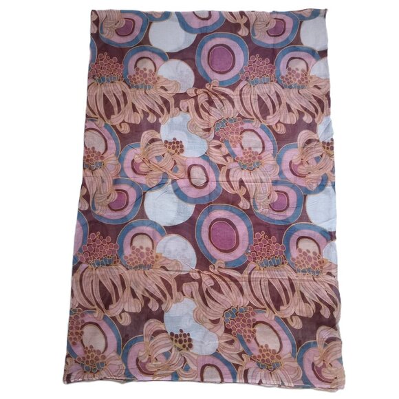 ANTIC BATIK Abstract Multicolored Cotton Sarong Wrap Swimsuit Cover Up France - Picture 1 of 3